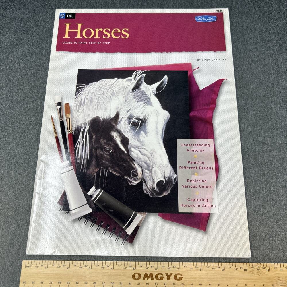 Horses Walter Foster Learn to Paint Step by Step Oil Painting Art Guide HT228